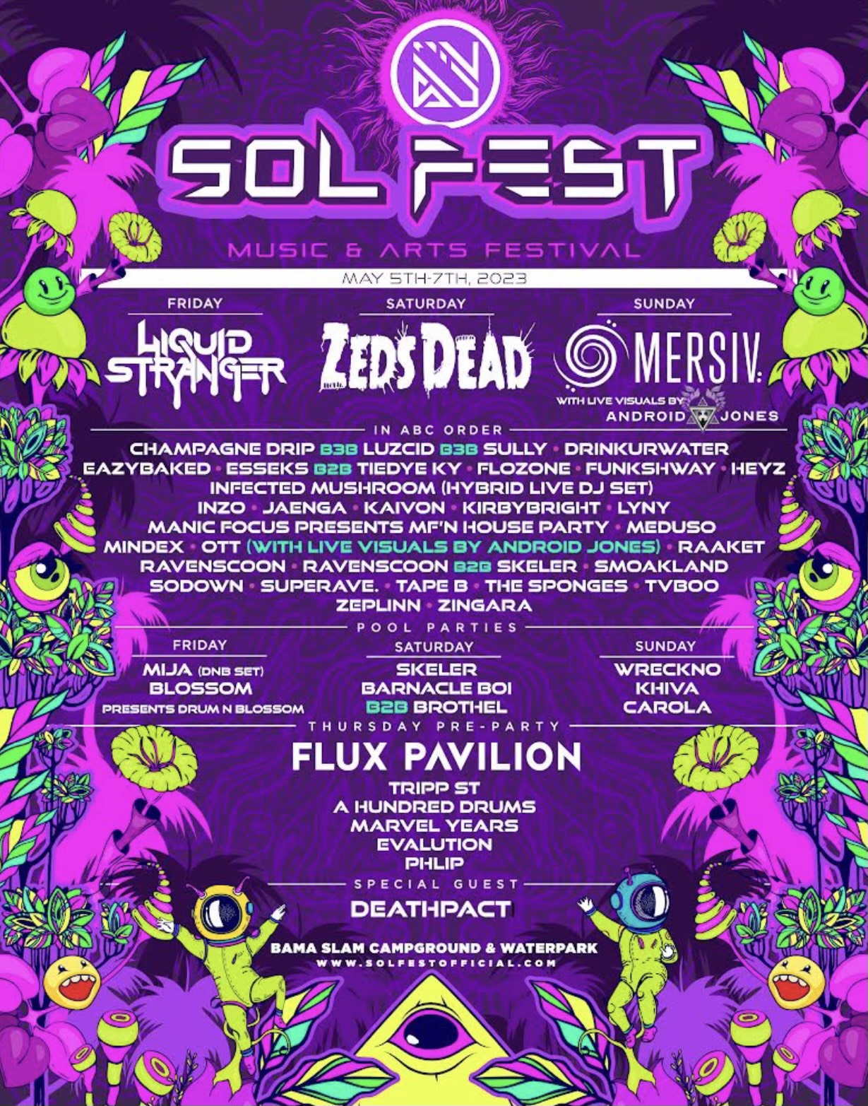 Lineup 2023 Sol Fest Music & Arts Festival